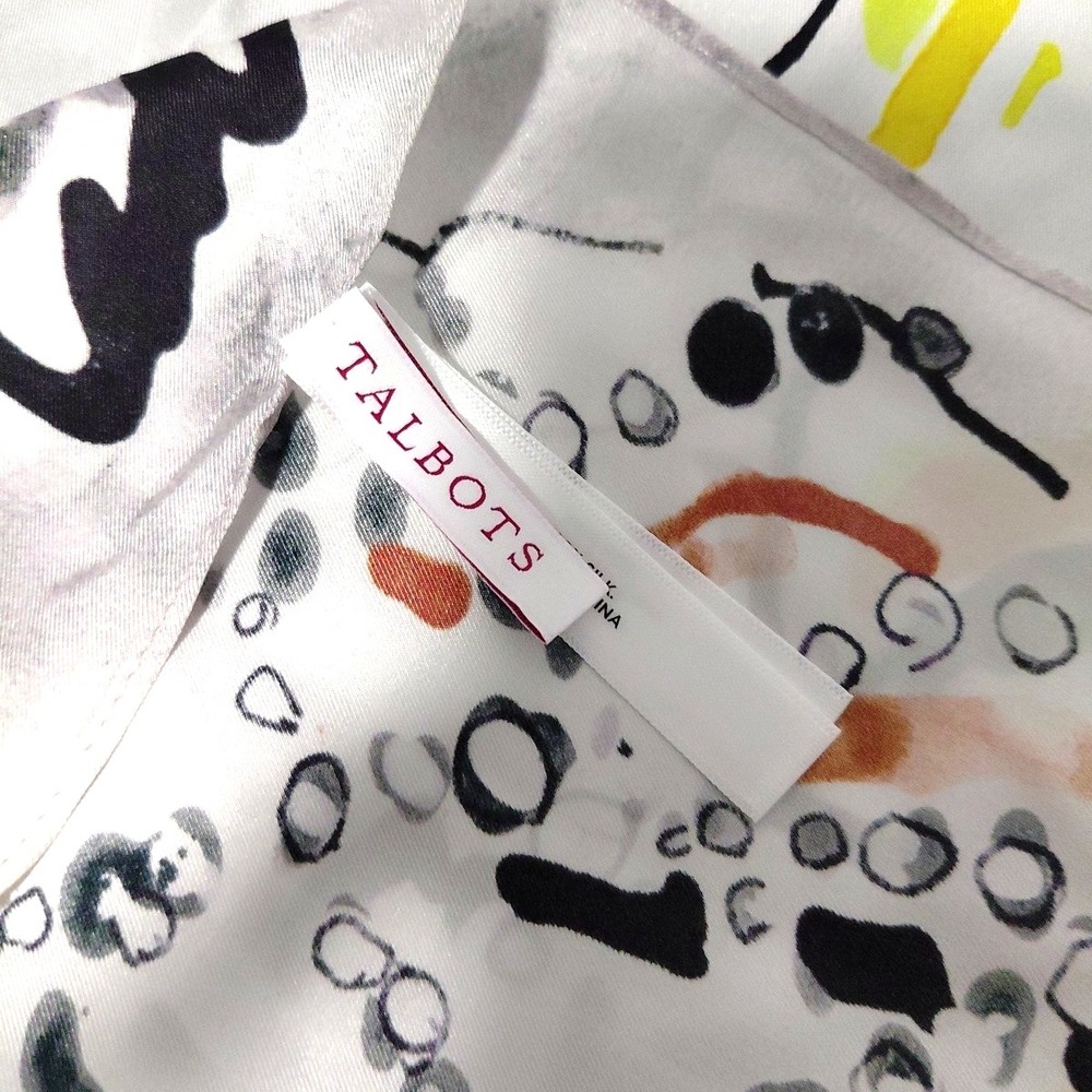 2019 Talbot Breast Cancer Gladys Perint Palmer Silk Scarf RARE Silk Modern Art - Picture 7 of 10